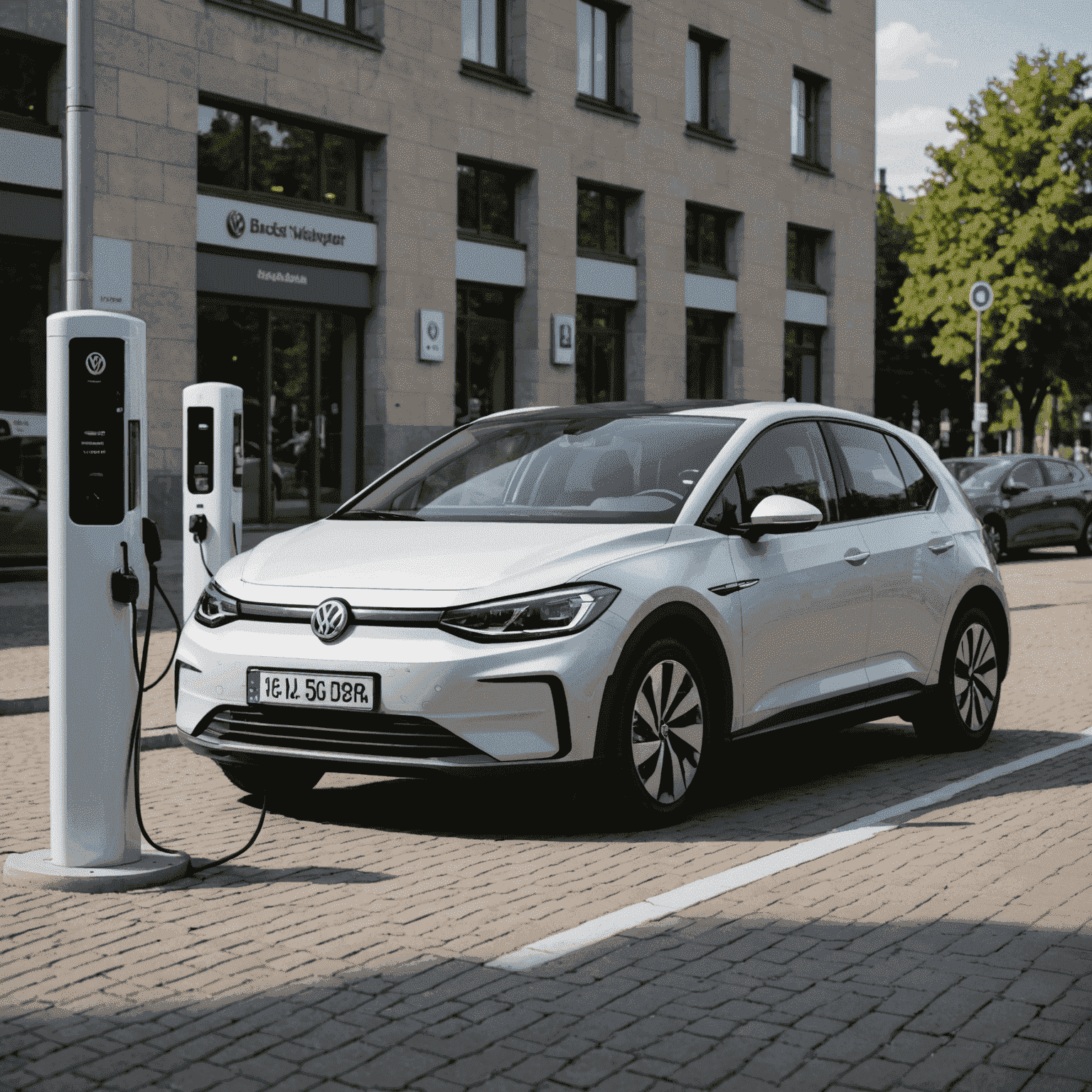 Volkswagen ID.3 an einer Ladestation im Berliner Stadtgebiet